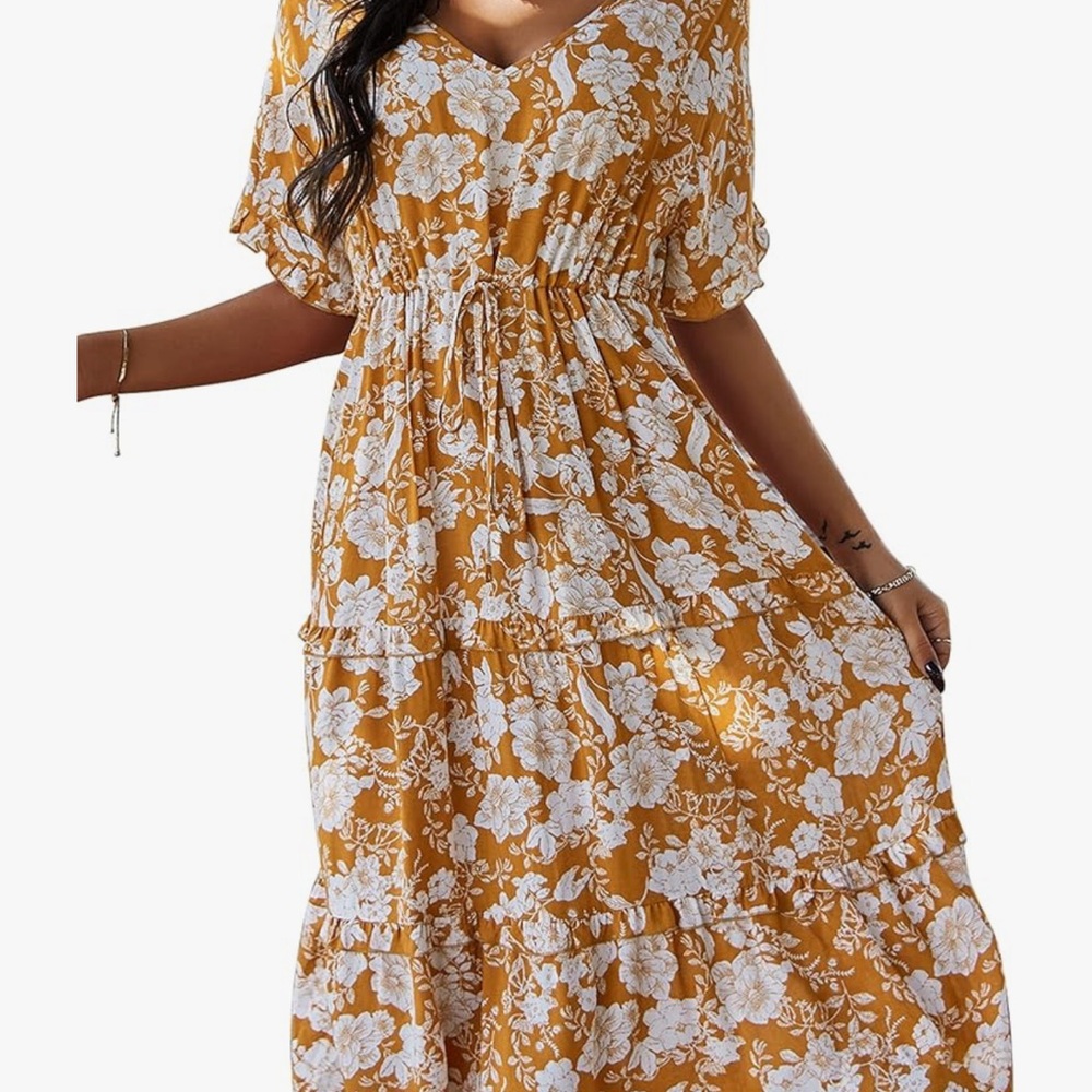 Floral Yellow Dress